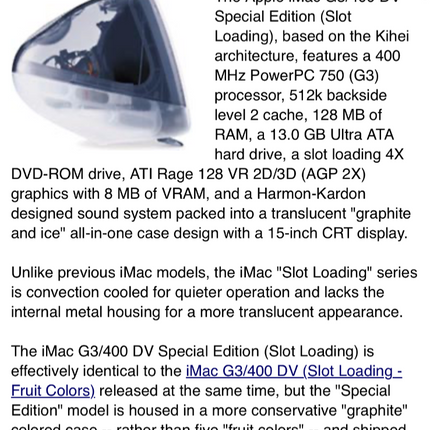 Apple iMac G3/400 DV+(Slot Loading) + Softwares Perfect Condition And TESTED ✅