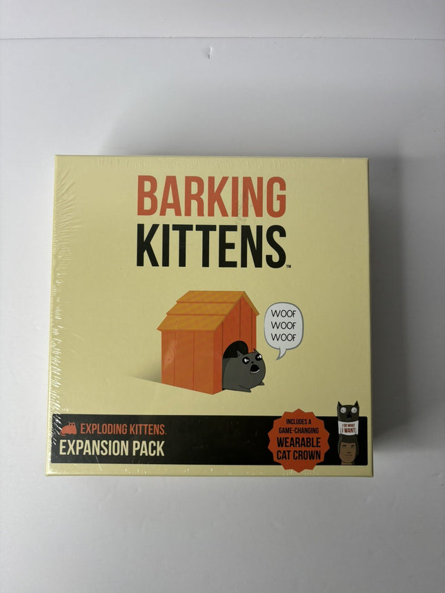 NEW Barking Kittens - Exploding Kittens Expansion Pack - Includes Cat Crown