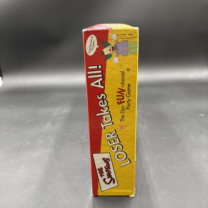 The Simpsons Loser Takes All Party Game COMPLETE RoseArt 2001 Homer Bart Marge