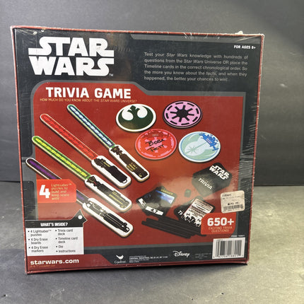 Star Wars Trivia Game 650 Questions Lightsaber Puzzles Disney New Sealed Box