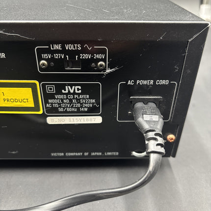 Vintage JVC XL-SV22 Compact Disc/Video CD Player