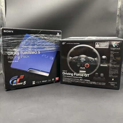 SONY PS3 Gran Turismo 5 Racing Pack Japan Version Limited Ed +LOGITECH Force Gt