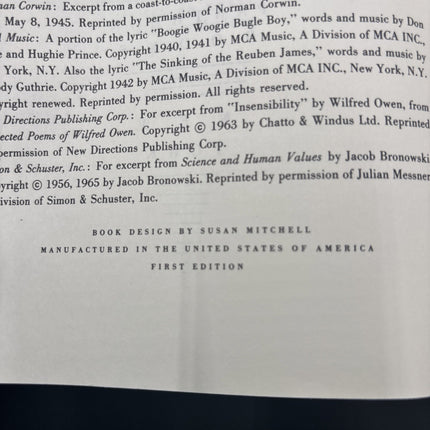 SIGNED! "THE GOOD WAR" AN ORAL HISTORY OF WORLD WAR TWO STUDS TERKEL 1st Edition