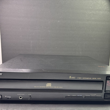 Vintage Sony CDP-C305 5-Disc Compact Disc CD Player/Changer - No Remote
