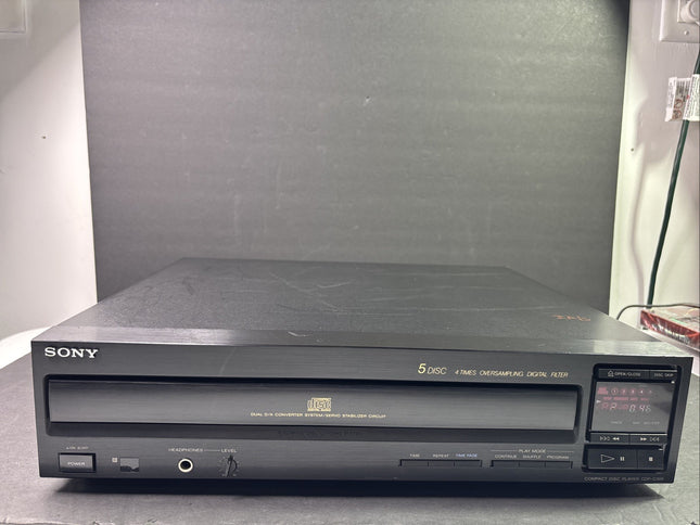 Vintage Sony CDP-C305 5-Disc Compact Disc CD Player/Changer - No Remote