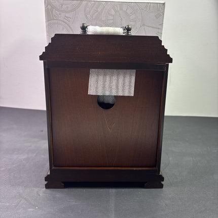 Bulova B1532 Docu t Tabletop Clock 12" Brown Finish BRAND NEW✅