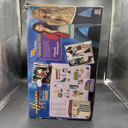 Disney Hannah Montana Malibu Beach House Doll House W/Furniture 2008 40x27
