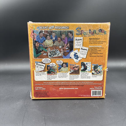 New & Sealed! Spontuneous The Song Game For Family Music Fun