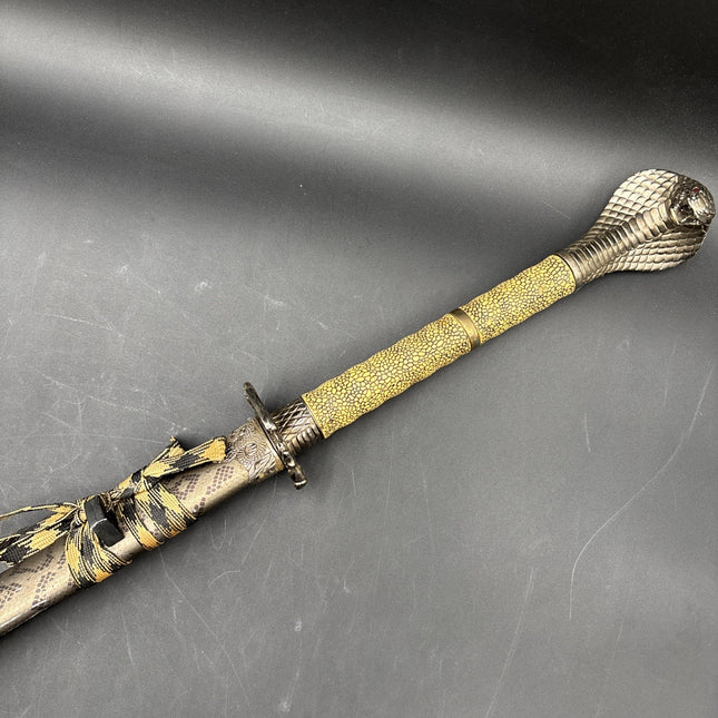 Stainless Steel Blade Snake Head Sword Japanese Samurai Katana