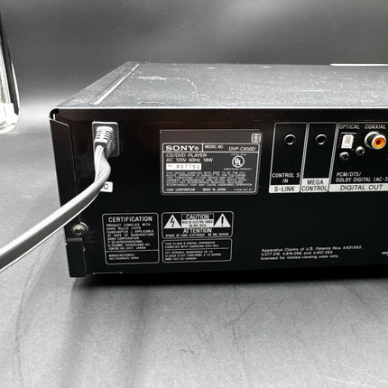 Sony DVP-C650D 5-Disc CD DVD Video Player Changer Digital  Tested