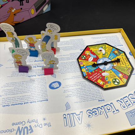 The Simpsons Loser Takes All Party Game COMPLETE RoseArt 2001 Homer Bart Marge