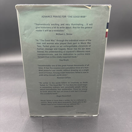 SIGNED! "THE GOOD WAR" AN ORAL HISTORY OF WORLD WAR TWO STUDS TERKEL 1st Edition