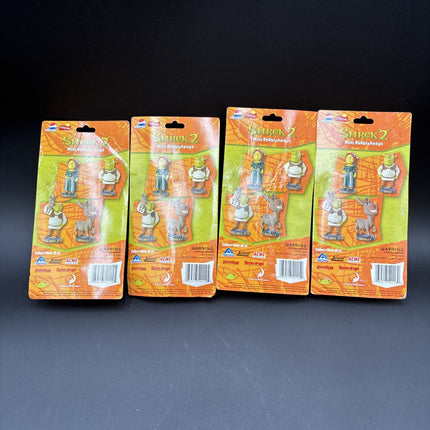 Full 2003 Collection 4 SHREK 2 Mini Bobbleheads New Sealed Original Packing 