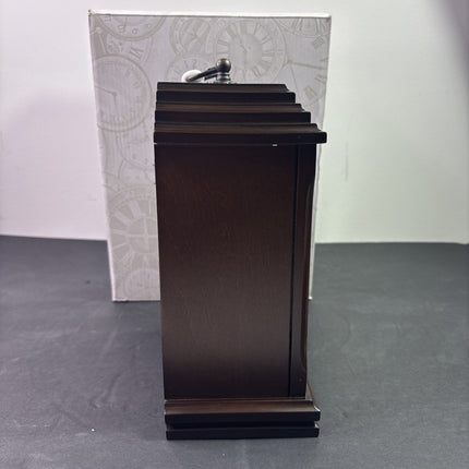 Bulova B1532 Docu t Tabletop Clock 12" Brown Finish BRAND NEW✅