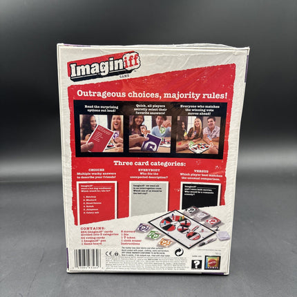 Imaginiff Mattel Board Card Game Imagine If 14+ Adult 2012 Party Game Night