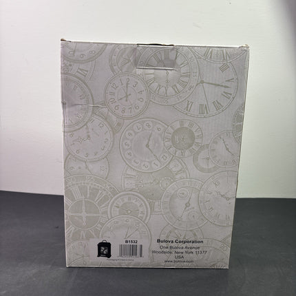 Bulova B1532 Docu t Tabletop Clock 12" Brown Finish BRAND NEW✅