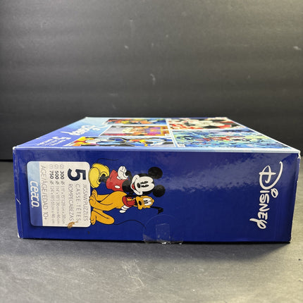 5 in 1 Disney Puzzles 2015 Ceaco Mickey Mouse Donald Goofy Minnie NEW