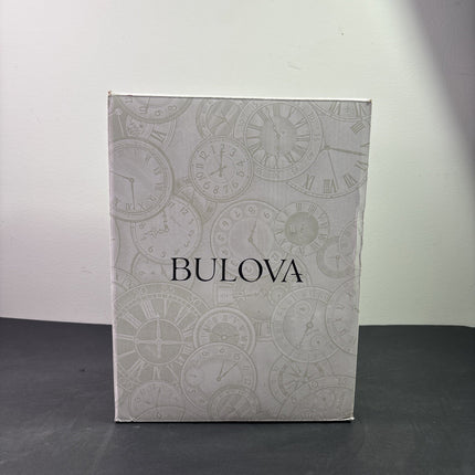 Bulova B1532 Docu t Tabletop Clock 12" Brown Finish BRAND NEW✅