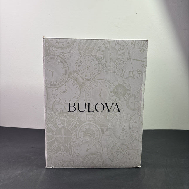 Bulova B1532 Docu t Tabletop Clock 12" Brown Finish BRAND NEW✅