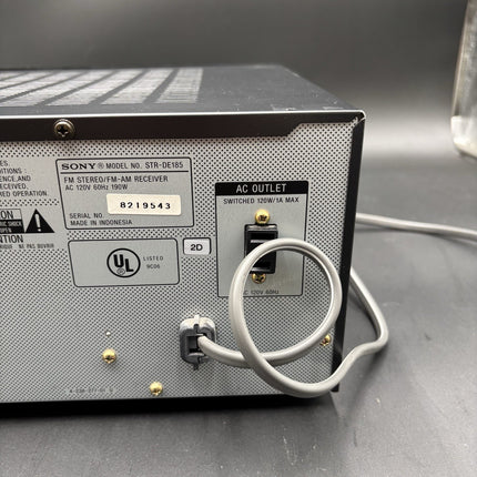 Sony AM/FM Stereo Receiver STR-DE185 Audio Video Control Center Tested & Working