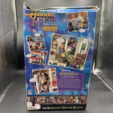 Disney Hannah Montana Malibu Beach House Doll House W/Furniture 2008 40x27