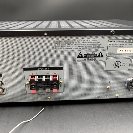 Sony AM/FM Stereo Receiver STR-DE185 Audio Video Control Center Tested & Working