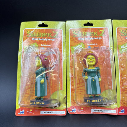 Full 2003 Collection 4 SHREK 2 Mini Bobbleheads New Sealed Original Packing 