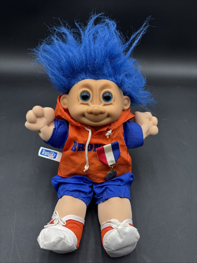 Denver Broncos Troll Doll Vintage NFL Mascot Rare 90s Collectible