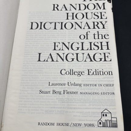 1969 The Random House Dictionary of the English Language College Ed 1st Printing