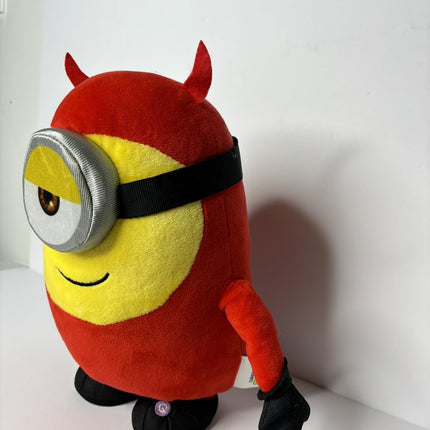 Minions Stuart Plush Devil Side Stepper Animated Halloween 11 Inch Stuffed Gemmy