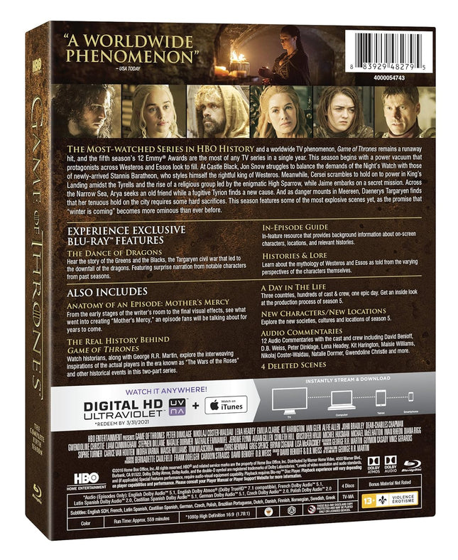 Game of Thrones: The Complete Fifth Season (Blu-ray)