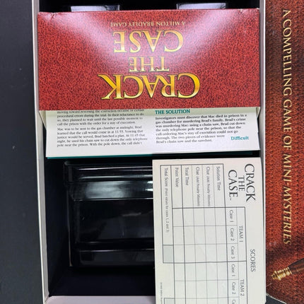 Crack the Case Mini Mysteries Game by Milton Bradley 1993 100% Complete