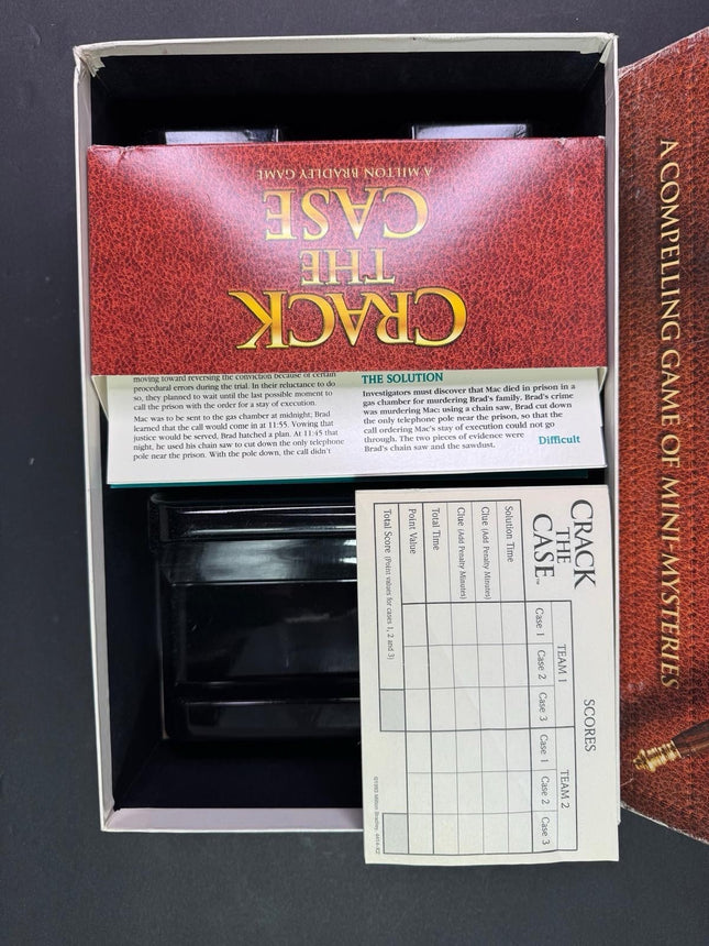 Crack the Case Mini Mysteries Game by Milton Bradley 1993 100% Complete