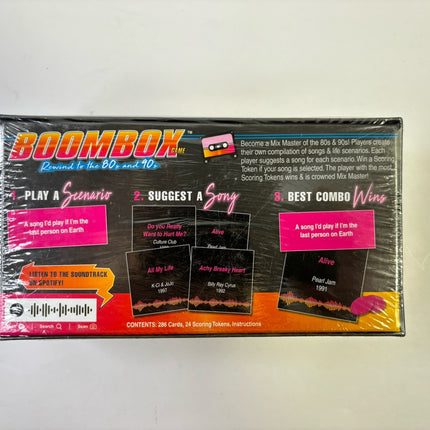 BOOMBOX Rewind to the 80's & 90's Card & Spotify Music Game